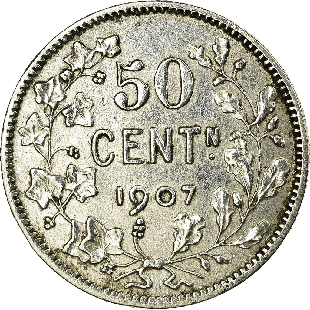 Monnaie, Belgique, 50 Centimes, 1907, TTB, Argent, KM:61.1