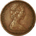Moneda, Nueva Zelanda, Elizabeth II, Cent, 1967, MBC, Bronce, KM:31.1