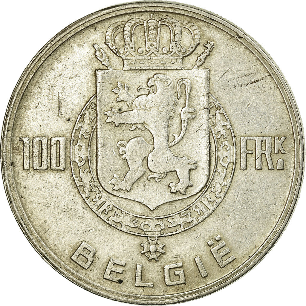 Coin, Belgium, 100 Francs, 100 Frank, 1948, VF(30-35), Silver, KM:139.1