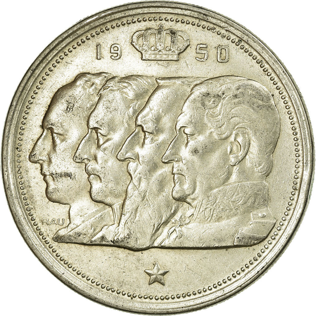 Coin, Belgium, 100 Francs, 100 Frank, 1950, EF(40-45), Silver, KM:138.1