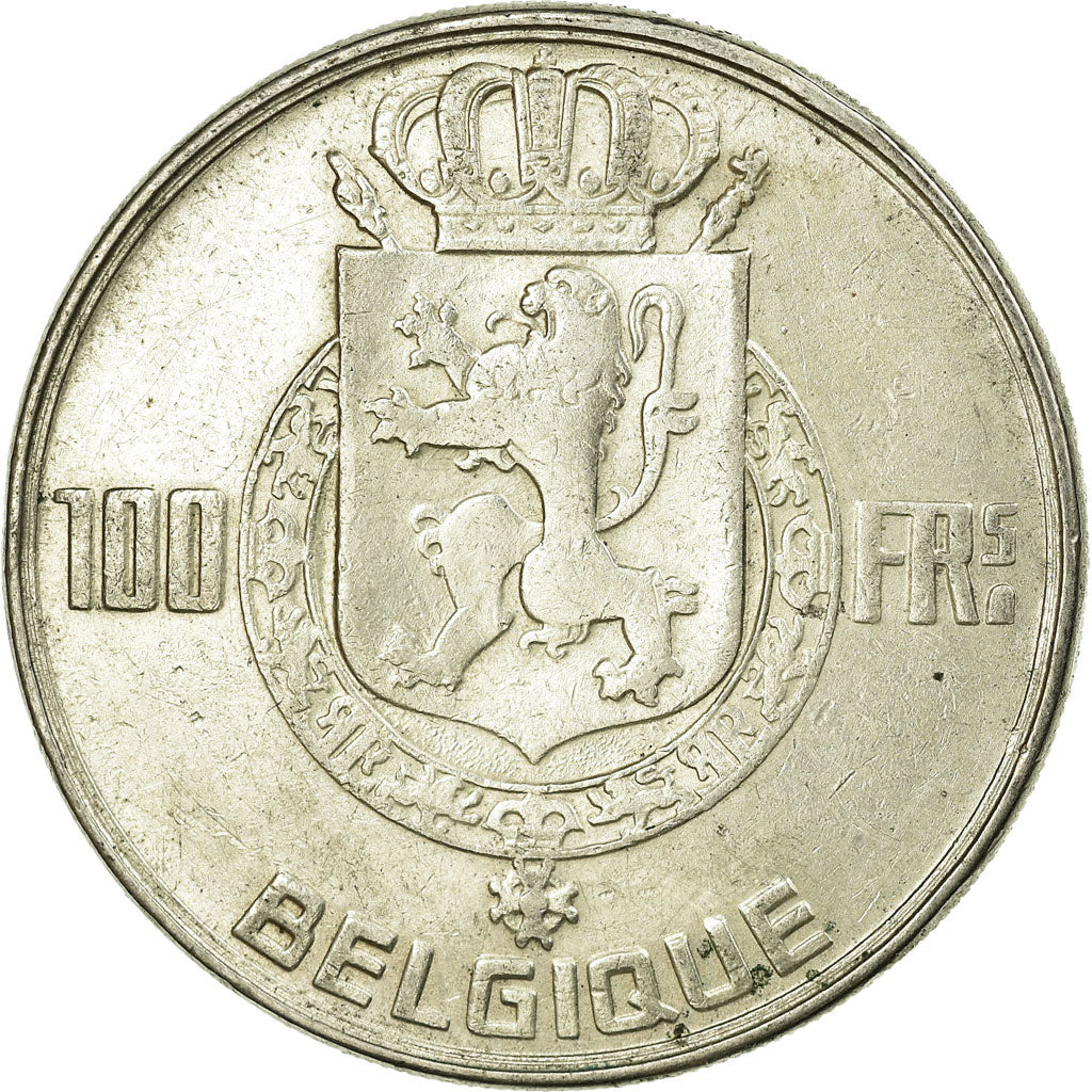 Coin, Belgium, 100 Francs, 100 Frank, 1950, EF(40-45), Silver, KM:138.1