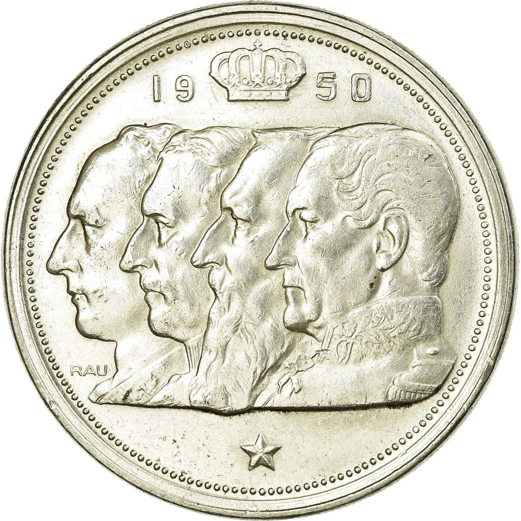 Coin, Belgium, 100 Francs, 100 Frank, 1950, EF(40-45), Silver, KM:138.1