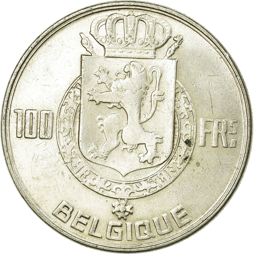 Coin, Belgium, 100 Francs, 100 Frank, 1950, EF(40-45), Silver, KM:138.1