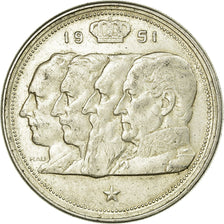 Coin, Belgium, 100 Francs, 100 Frank, 1951, VF(30-35), Silver, KM:139.1