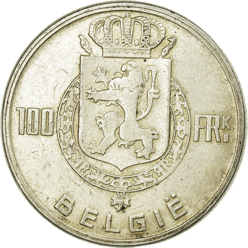 Coin, Belgium, 100 Francs, 100 Frank, 1951, VF(30-35), Silver, KM:139.1