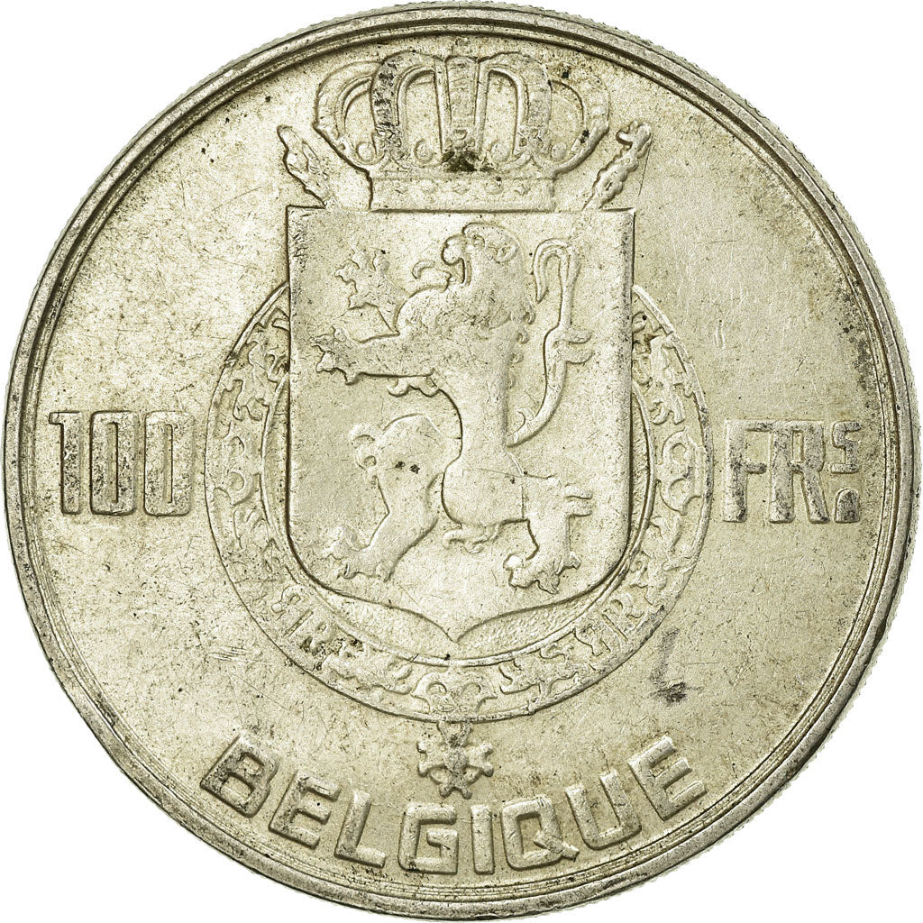 Coin, Belgium, 100 Francs, 100 Frank, 1954, VF(30-35), Silver, KM:138.1