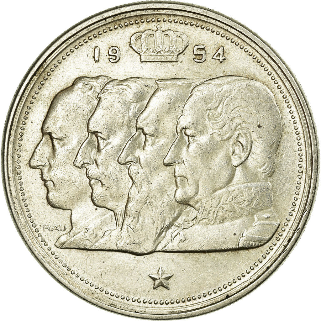 Coin, Belgium, 100 Francs, 100 Frank, 1954, EF(40-45), Silver, KM:138.1