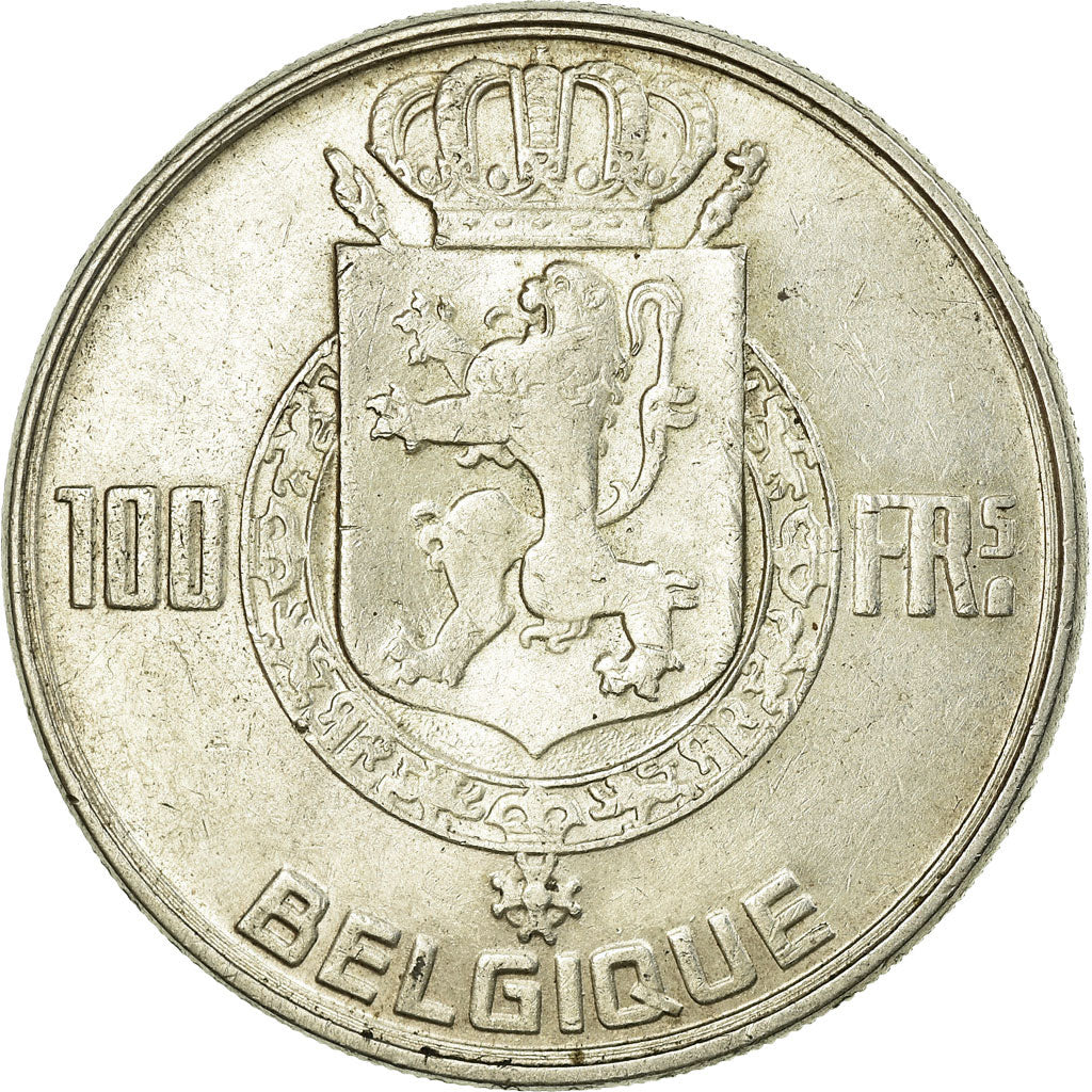 Coin, Belgium, 100 Francs, 100 Frank, 1954, EF(40-45), Silver, KM:138.1