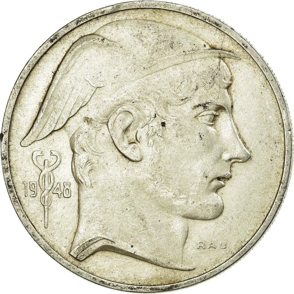 Coin, Belgium, 50 Francs, 50 Frank, 1948, VF(30-35), Silver, KM:137