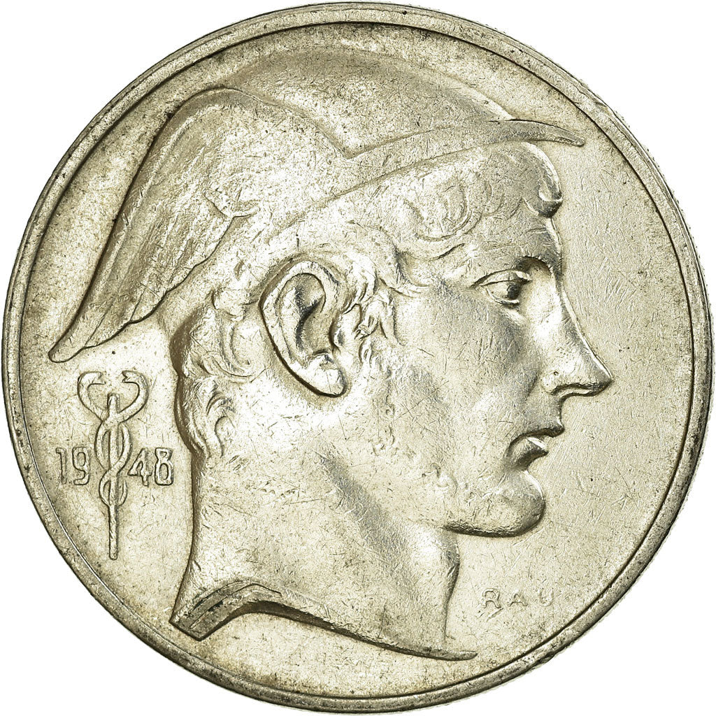 Monnaie, Belgique, 50 Francs, 50 Frank, 1948, TTB, Argent, KM:136.1