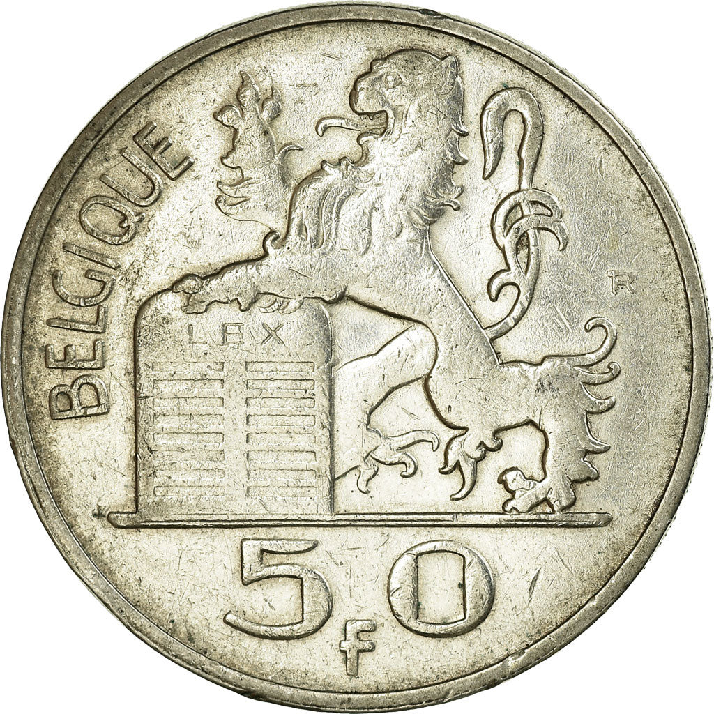 Monnaie, Belgique, 50 Francs, 50 Frank, 1948, TTB, Argent, KM:136.1
