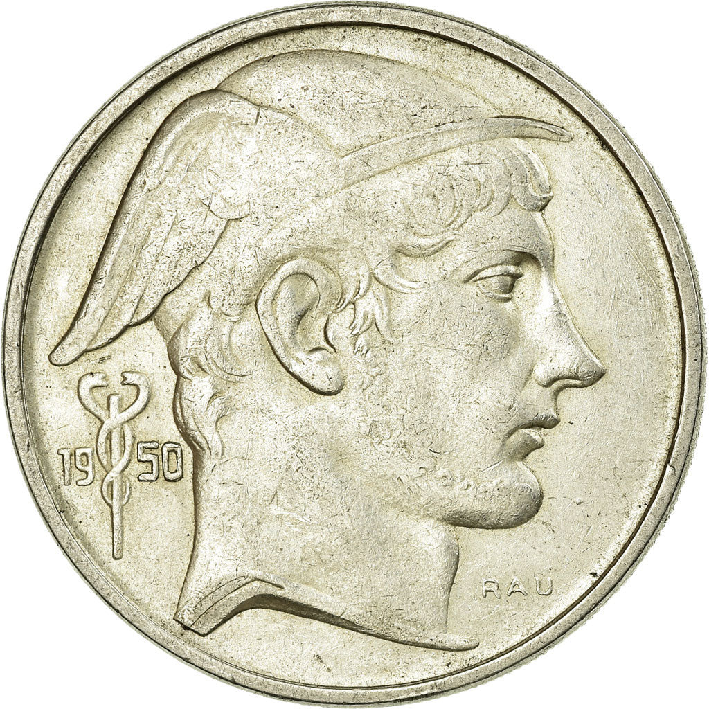 Coin, Belgium, 50 Francs, 50 Frank, 1950, EF(40-45), Silver, KM:137