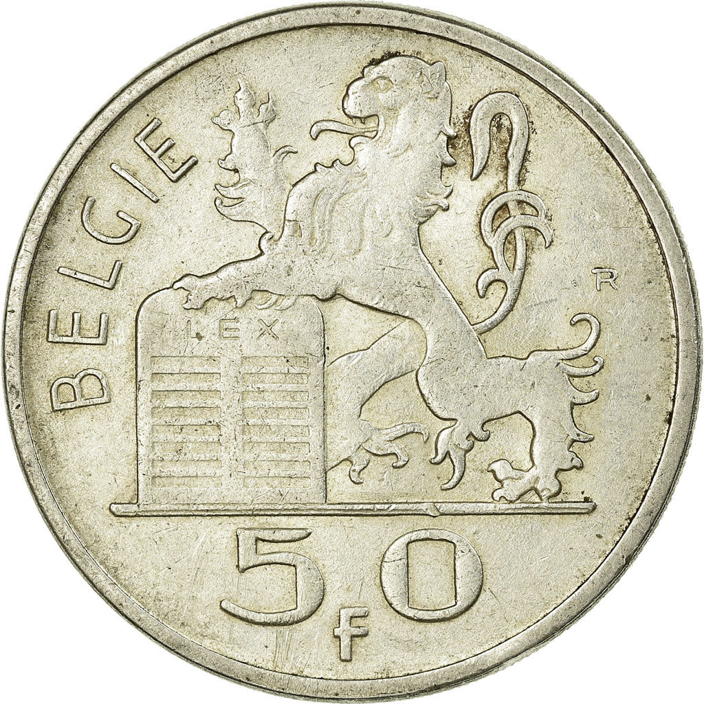Coin, Belgium, 50 Francs, 50 Frank, 1950, EF(40-45), Silver, KM:137