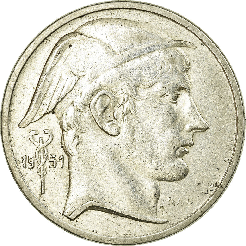 Coin, Belgium, 50 Francs, 50 Frank, 1951, EF(40-45), Silver, KM:137