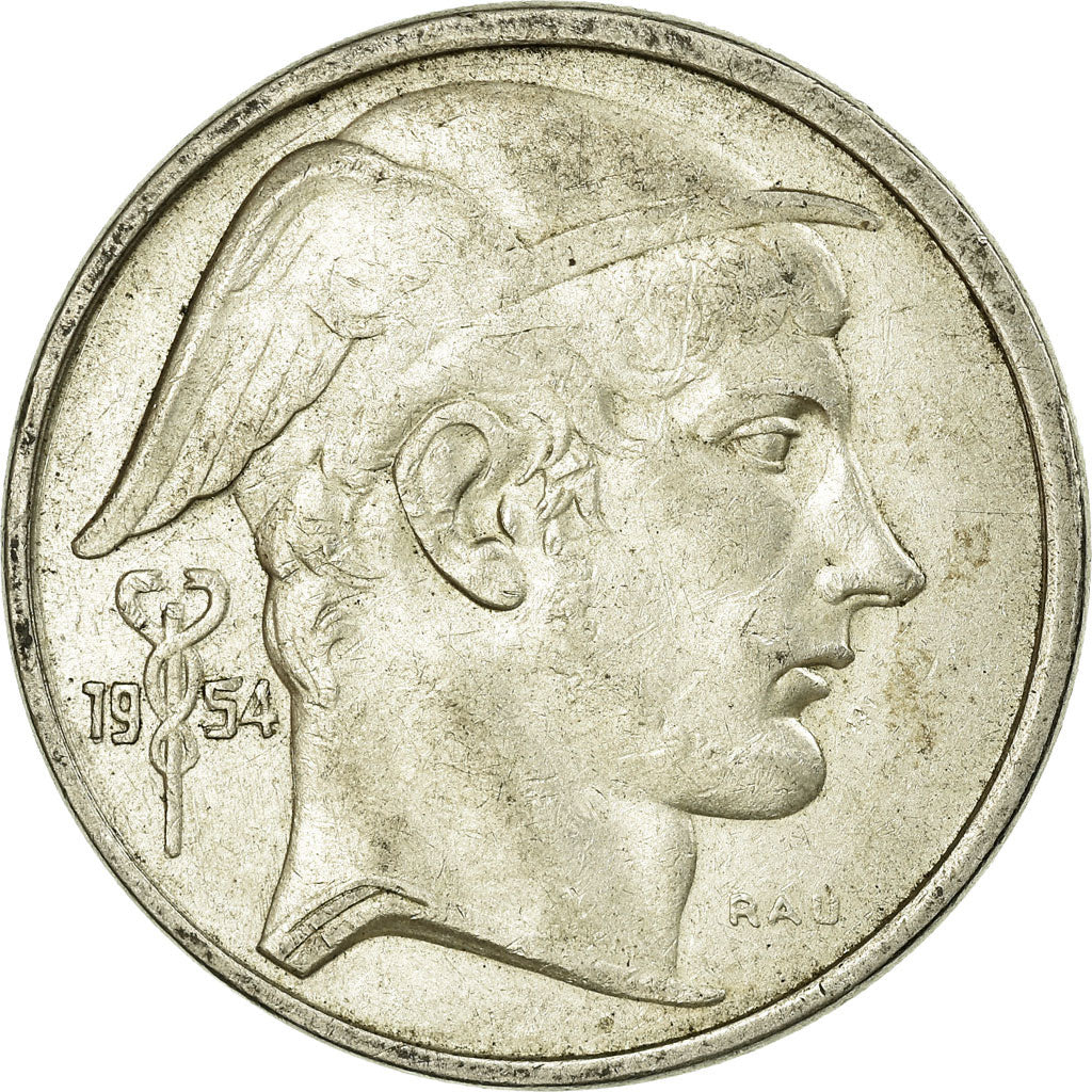 Moneta, Belgio, 50 Francs, 50 Frank, 1954, Brussels, MB, Argento, KM:137