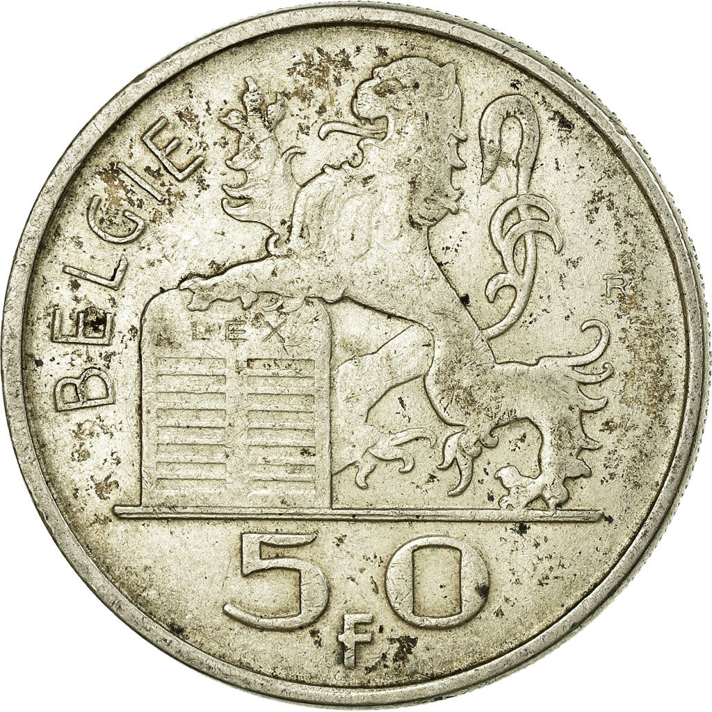 Moneta, Belgio, 50 Francs, 50 Frank, 1954, Brussels, MB, Argento, KM:137