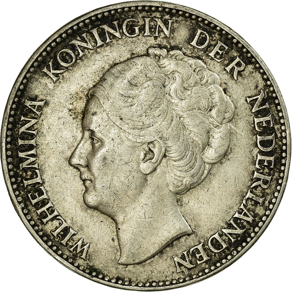 Coin, Netherlands, Wilhelmina I, Gulden, 1929, VF(30-35), Silver, KM:161.1