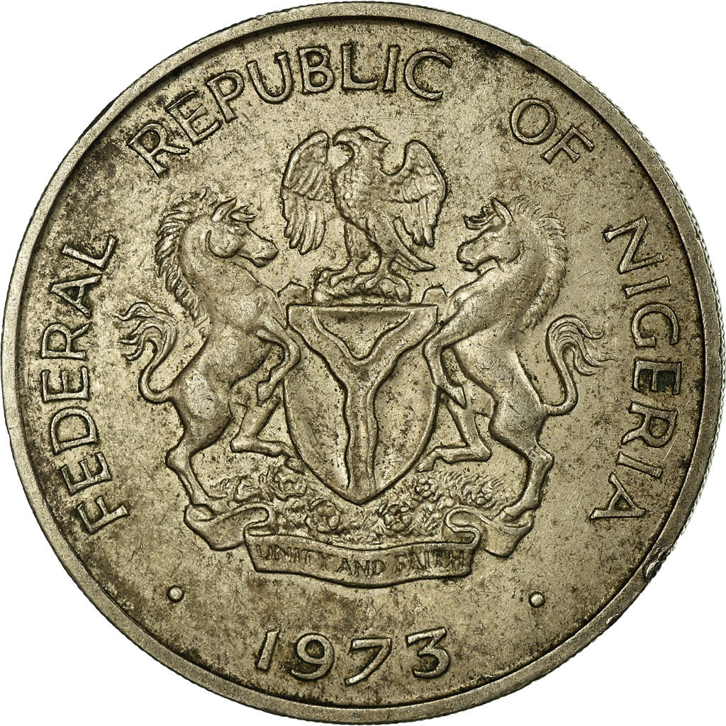 Coin, Nigeria, Elizabeth II, 25 Kobo, 1973, VF(30-35), Copper-nickel, KM:11