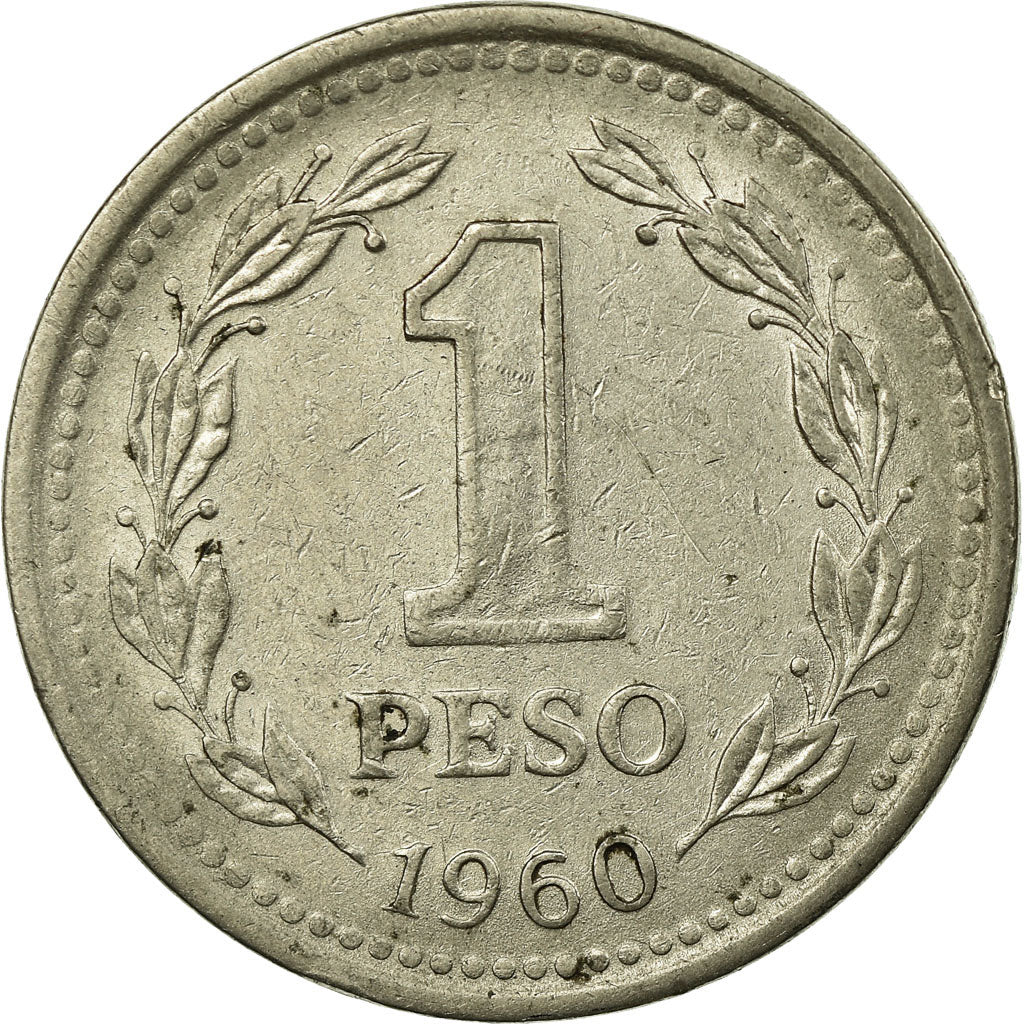 Monnaie, Argentine, Peso, 1960, TB+, Nickel Clad Steel, KM:57