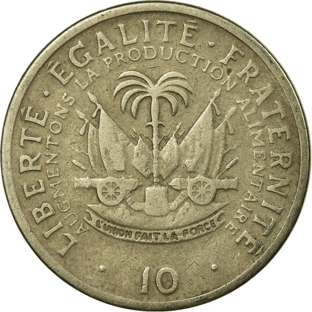 Coin, Haiti, 10 Centimes, 1975, VF(30-35), Copper-nickel, KM:120