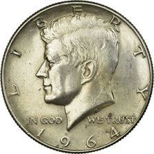Coin, United States, Kennedy Half Dollar, Half Dollar, 1964, U.S. Mint, Denver