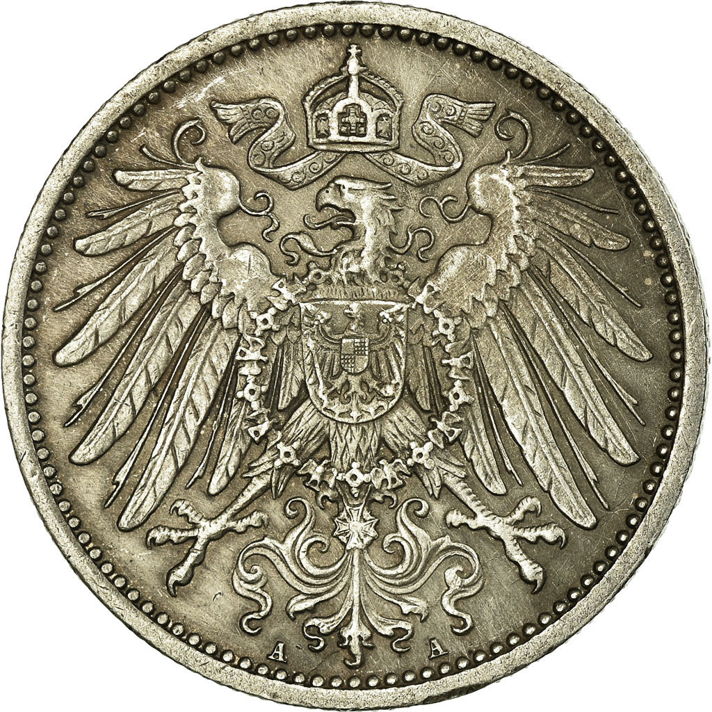 Coin, GERMANY - EMPIRE, Wilhelm II, Mark, 1914, Berlin, VF(30-35), Silver, KM:14