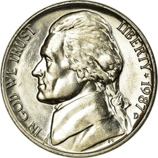 Coin, United States, Jefferson Nickel, 5 Cents, 1987, U.S. Mint, Denver, MS(64)