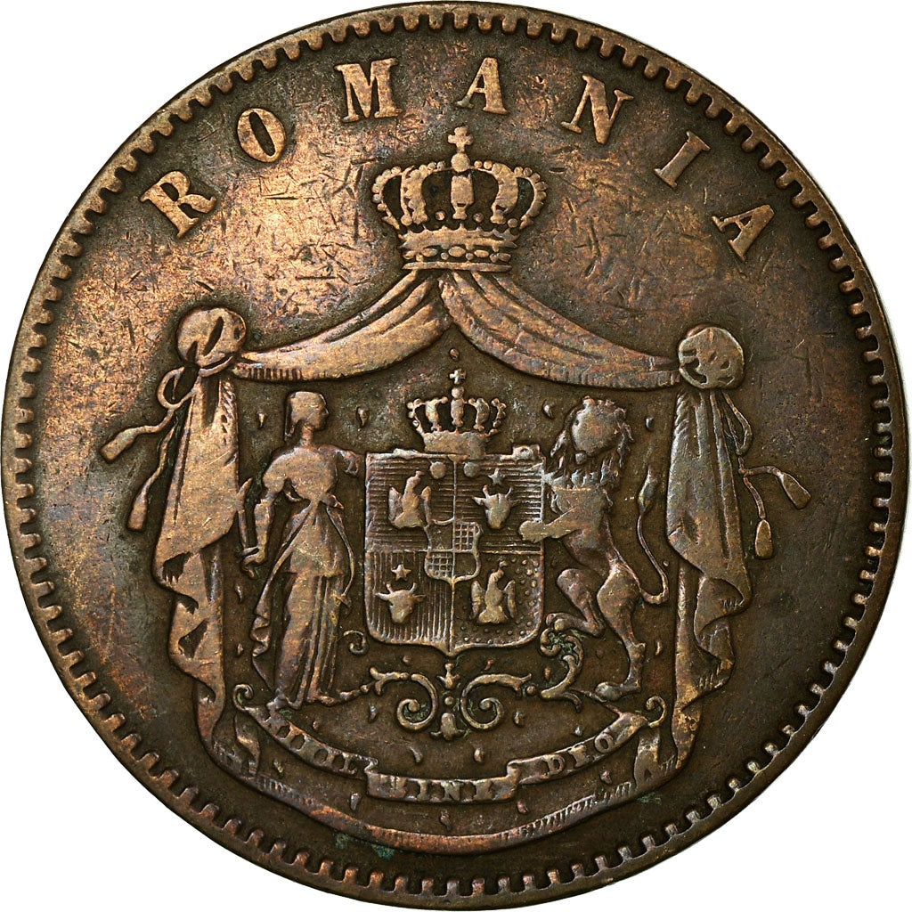 Monnaie, Roumanie, Carol I, 10 Bani, 1867, TB+, Cuivre, KM:4.2