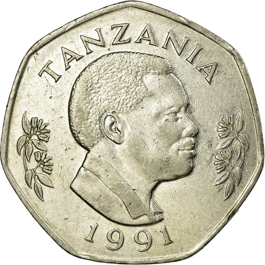 Münze, Tanzania, 20 Shilingi, 1991, SS, Nickel Bonded Steel, KM:27.1