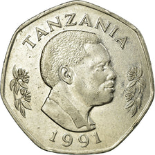 Münze, Tanzania, 20 Shilingi, 1991, SS, Nickel Bonded Steel, KM:27.1