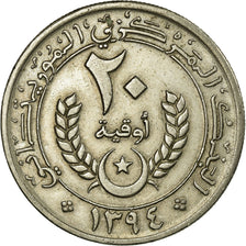 Coin, Mauritania, 20 Ouguiya, 1974, EF(40-45), Copper-nickel, KM:5