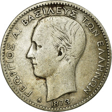 Coin, Greece, George I, Drachma, 1873, Paris, EF(40-45), Silver, KM:38