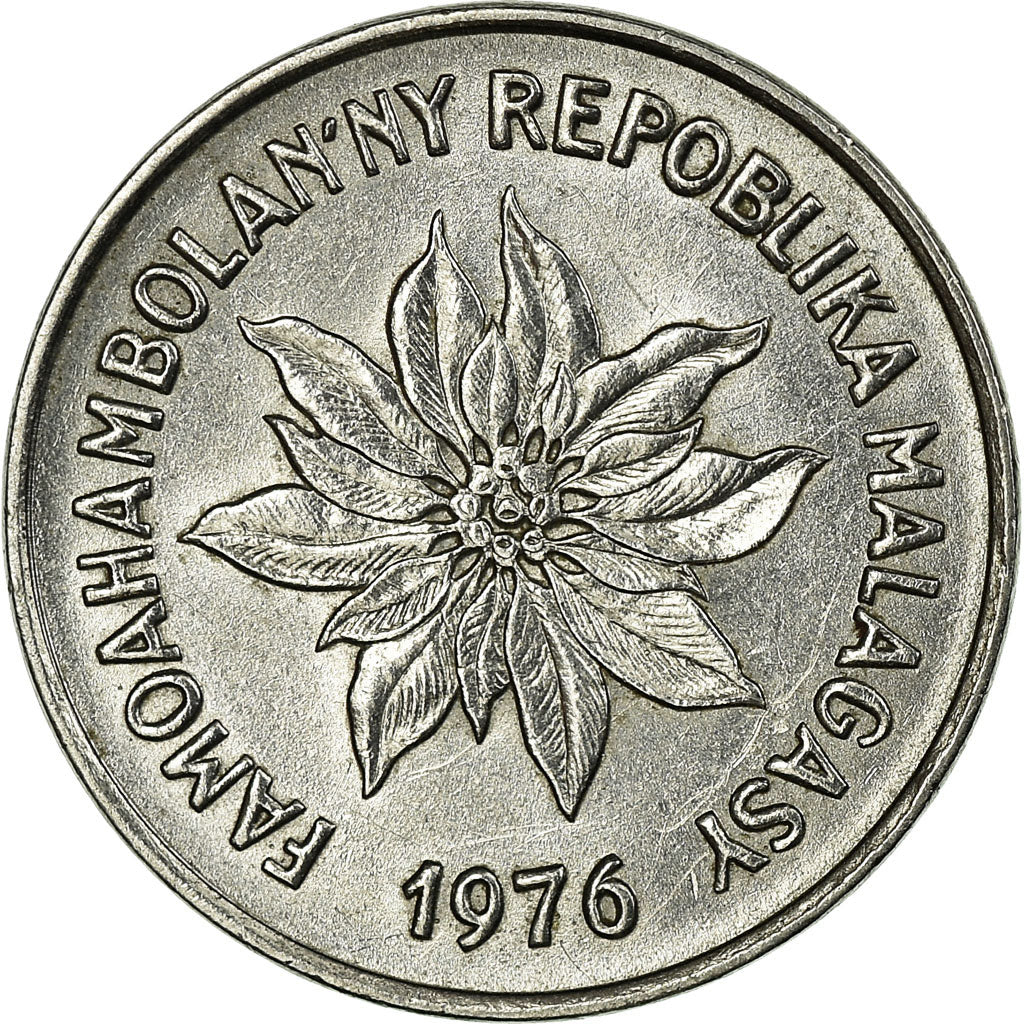 Coin, Madagascar, Franc, 1976, Paris, EF(40-45), Stainless Steel, KM:8