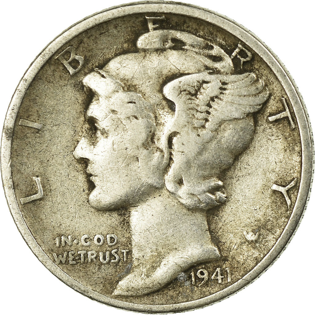 Münze, Vereinigte Staaten, Mercury Dime, Dime, 1941, U.S. Mint, Philadelphia
