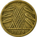 Coin, GERMANY, WEIMAR REPUBLIC, 5 Rentenpfennig, 1924, Karlsruhe, VF(30-35)