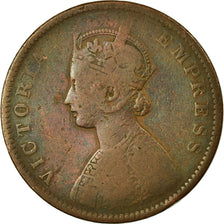 Coin, INDIA-BRITISH, Victoria, 1/2 Anna, 1877, VF(20-25), Copper, KM:487