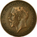 Coin, Great Britain, George V, Penny, 1916, VF(30-35), Bronze, KM:810