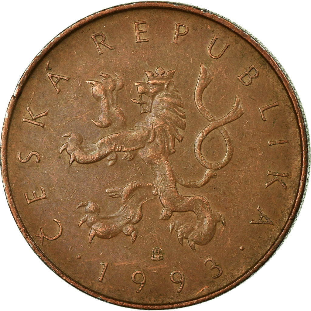 Coin, Czech Republic, 10 Korun, 1993, VF(30-35), Copper Plated Steel, KM:4