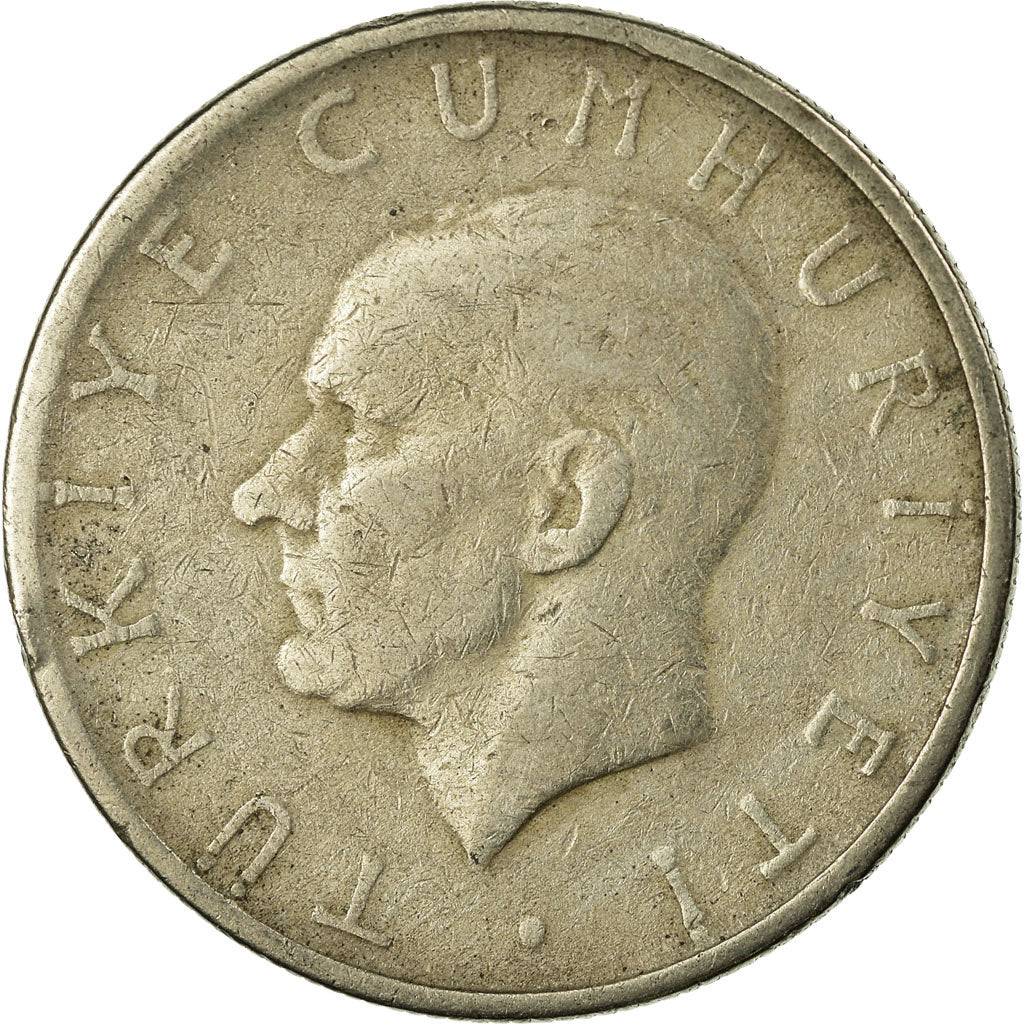 Coin, Turkey, Lira, 1957, VF(30-35), Copper-nickel, KM:889
