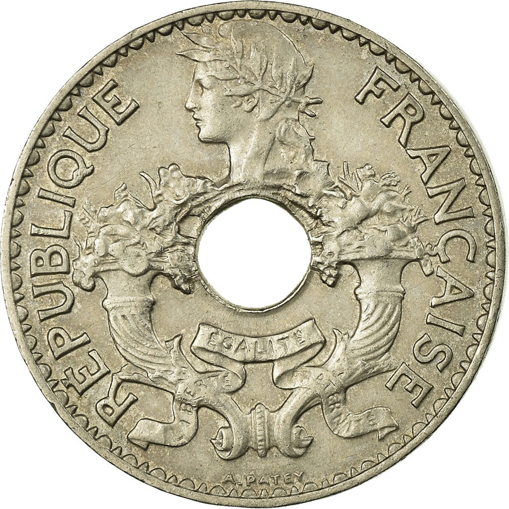 Moneda, INDOCHINA FRANCESA, 5 Cents, 1937, Paris, MBC, Cobre - níquel, KM:18