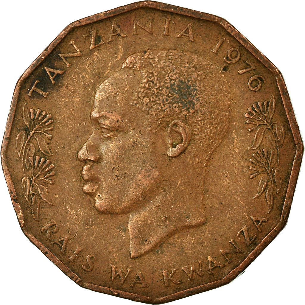 Moneta, Tanzania, 5 Senti, 1976, VF(30-35), Bronze, KM:1