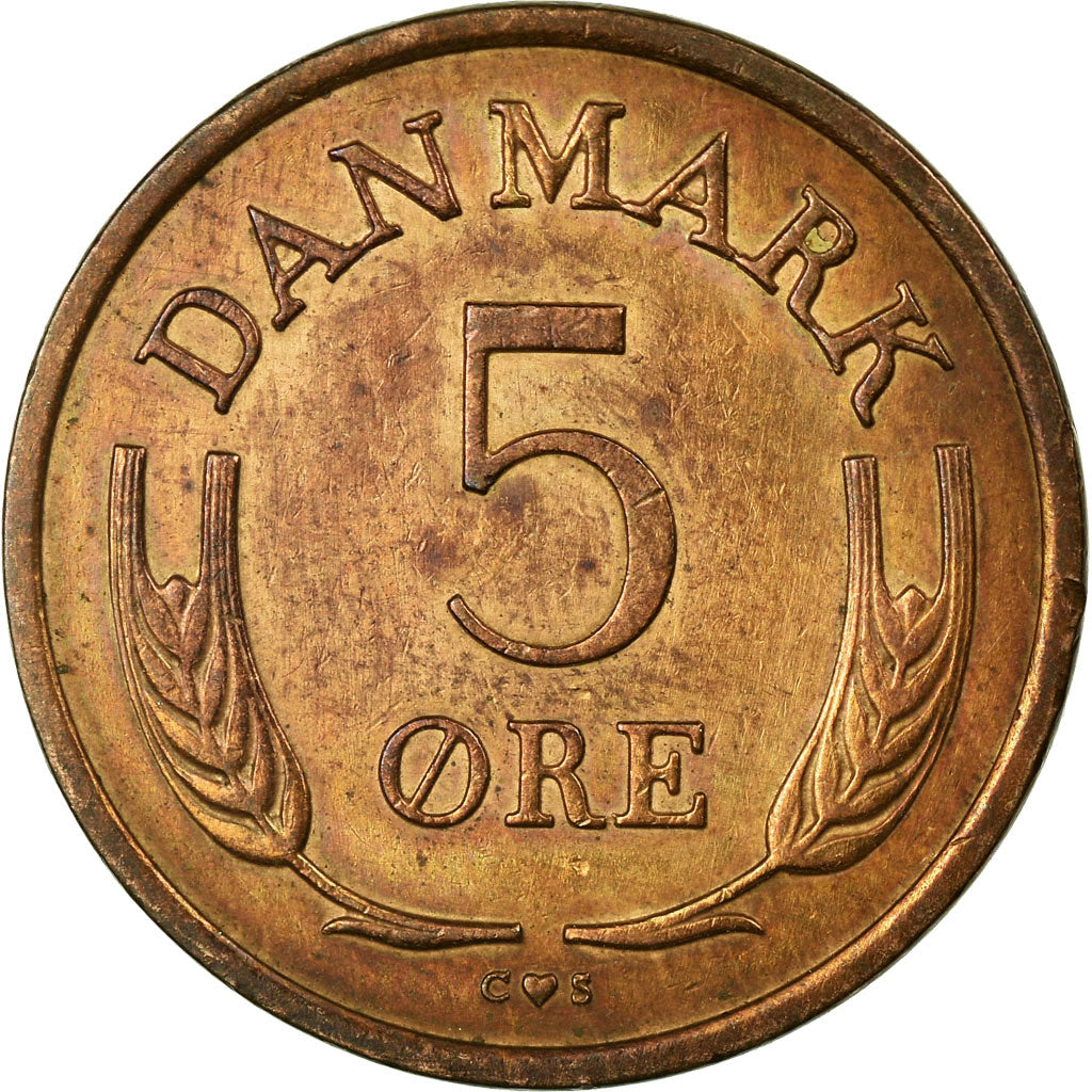 Münze, Dänemark, Frederik IX, 5 Öre, 1963, Copenhagen, S+, Bronze, KM:848.1
