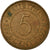 Coin, Mauritius, Elizabeth II, 5 Cents, 1978, VF(30-35), Bronze, KM:34