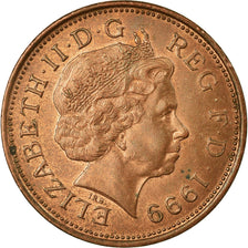 Coin, Great Britain, Elizabeth II, 2 Pence, 1999, VF(30-35), Bronze, KM:987a