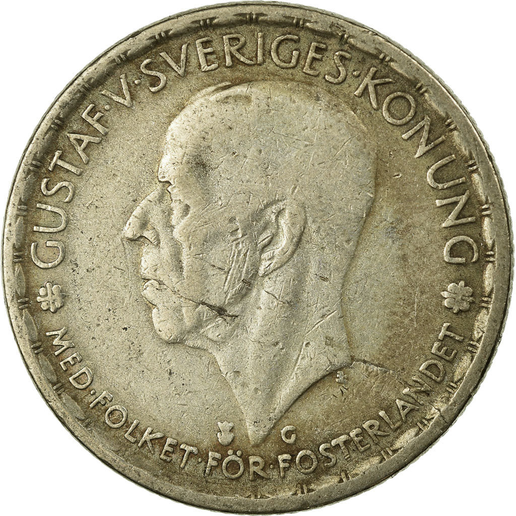 Coin, Sweden, Gustaf V, Krona, 1944, VF(30-35), Silver, KM:814
