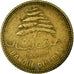 Moneta, Libano, 5 Piastres, 1969, MB, Nichel-ottone, KM:25.1