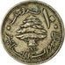 Moneda, Líbano, 10 Piastres, 1961, BC+, Cobre - níquel, KM:24