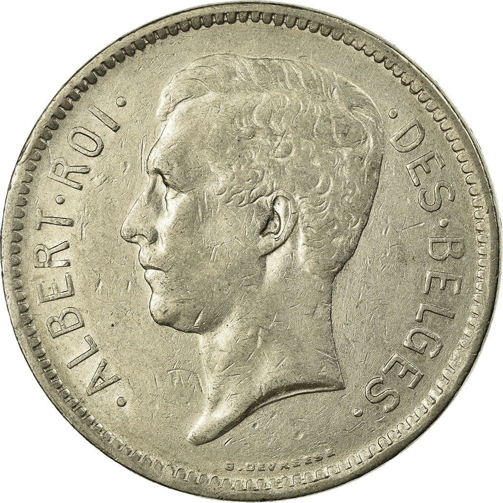 Coin, Belgium, 5 Francs, 5 Frank, 1932, EF(40-45), Nickel, KM:97.1