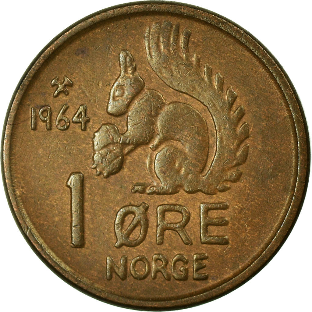 Coin, Norway, Olav V, Ore, 1964, VF(30-35), Bronze, KM:403