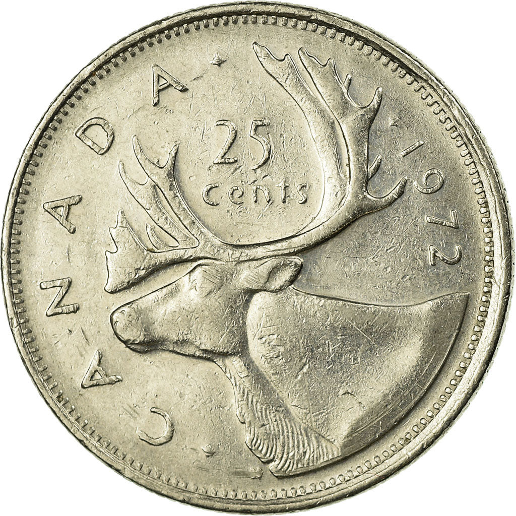 Moneta, Canada, Elizabeth II, 25 Cents, 1972, Royal Canadian Mint, Ottawa, BB